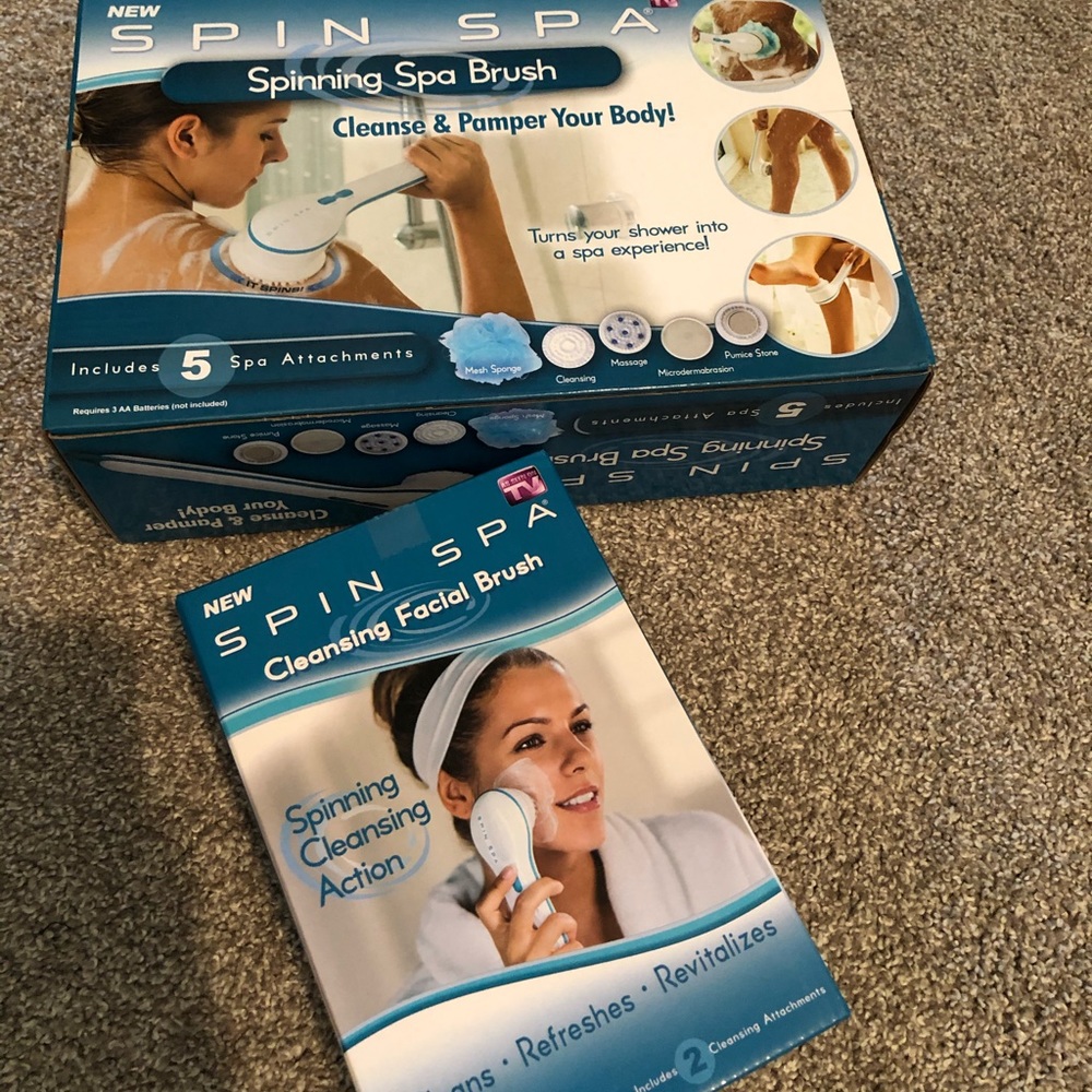 Spin spa- body brush&face brush. Box never opened